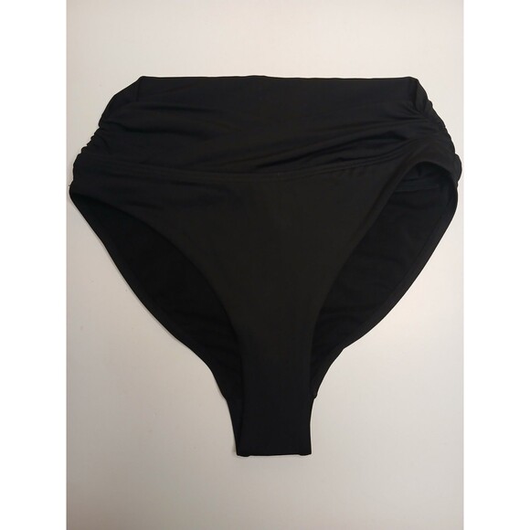 Sea Level Swim Bikini Bottom Sz 4 Black High Waist Australia $72 - Picture 2 of 12